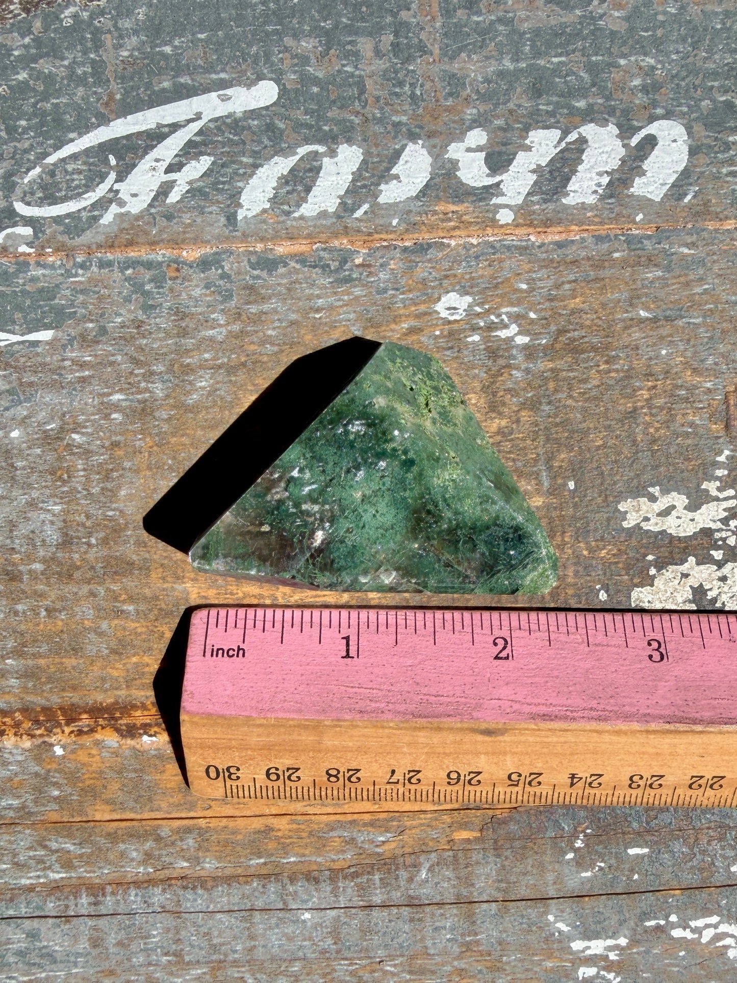 Gorgeous Optical Calcite + Moss Agate Combo Mineral Freeform From India | Opt 22
