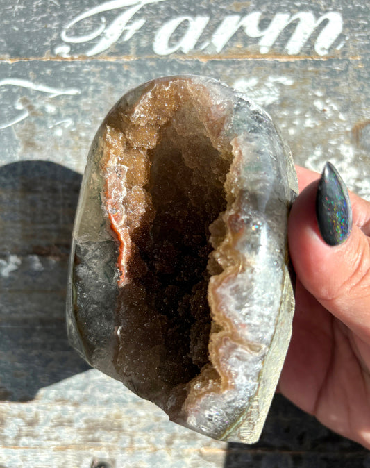Gorgeous Rainbow Amethyst Cut Base from Brazil *Natural Color (VIDEO)