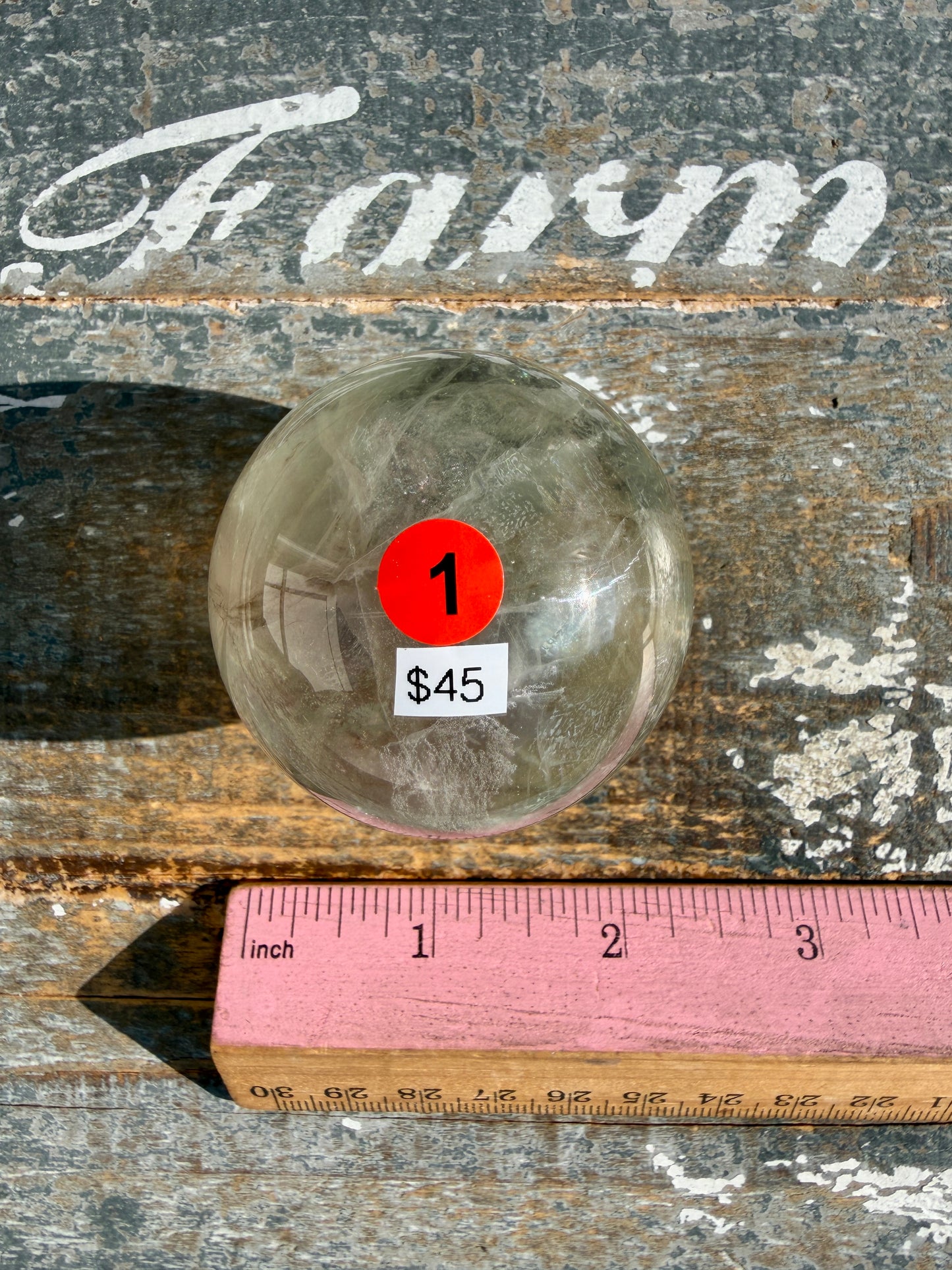 Gorgeous Stormy Water Fluorite Sphere | Opt 1