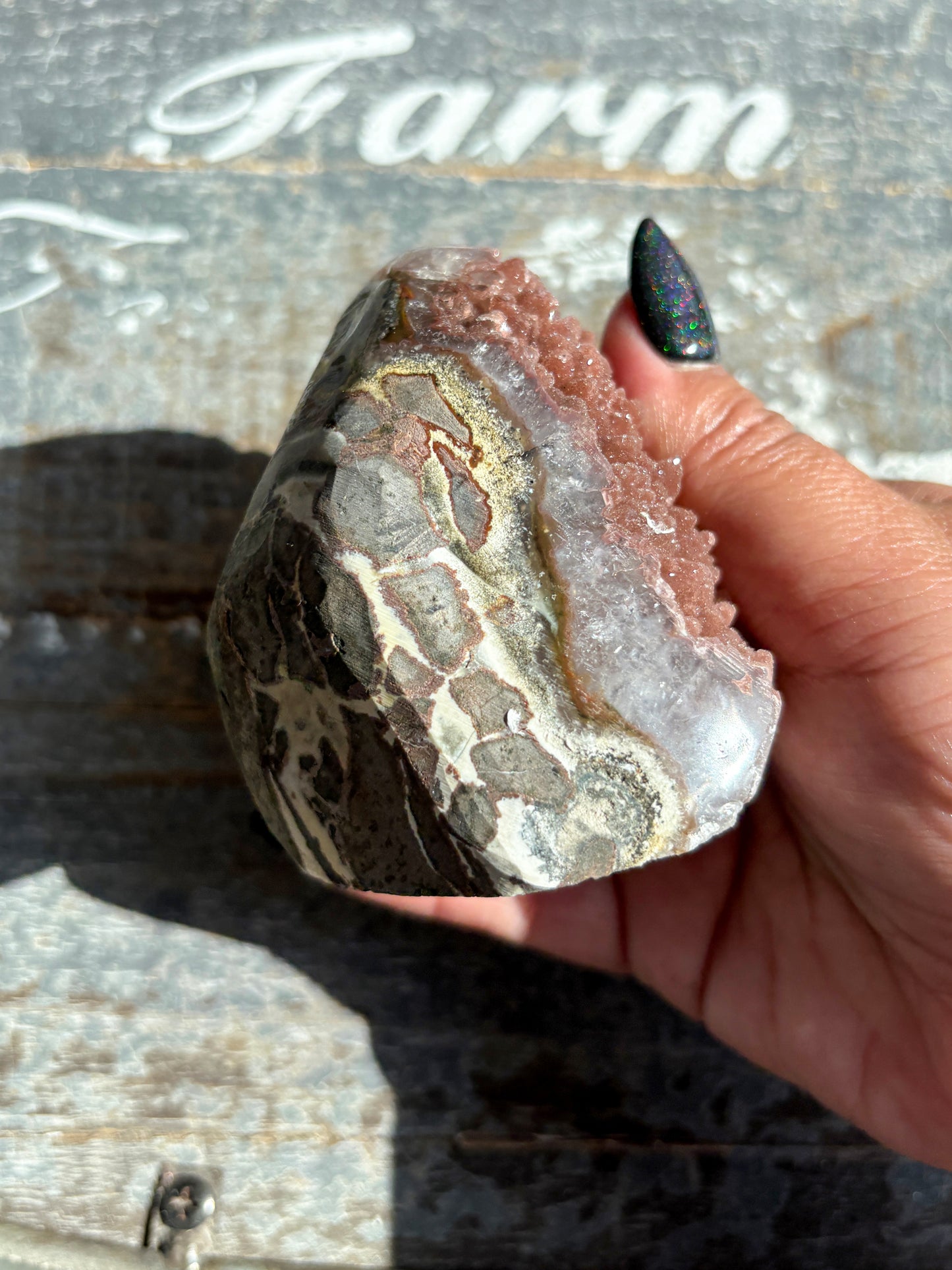 Gorgeous Rainbow Amethyst Cut Base from Brazil *Natural Color (VIDEO)