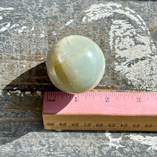 Gorgeous Sage Green Moonstone Sphere from Tanzania