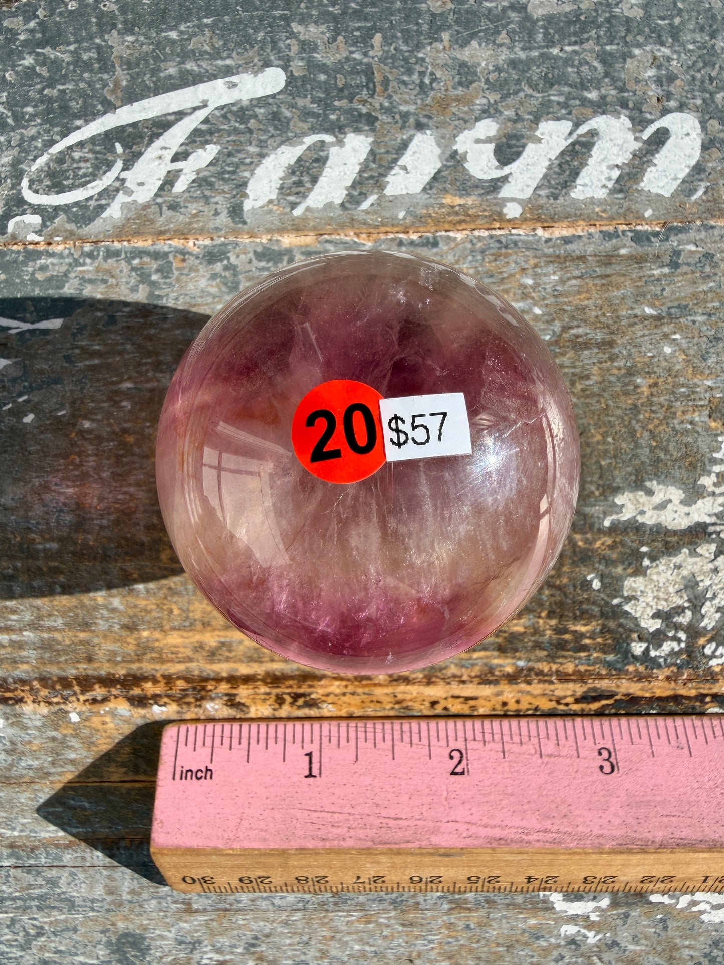 Gorgeous Stormy Water Fluorite Sphere | Opt 20