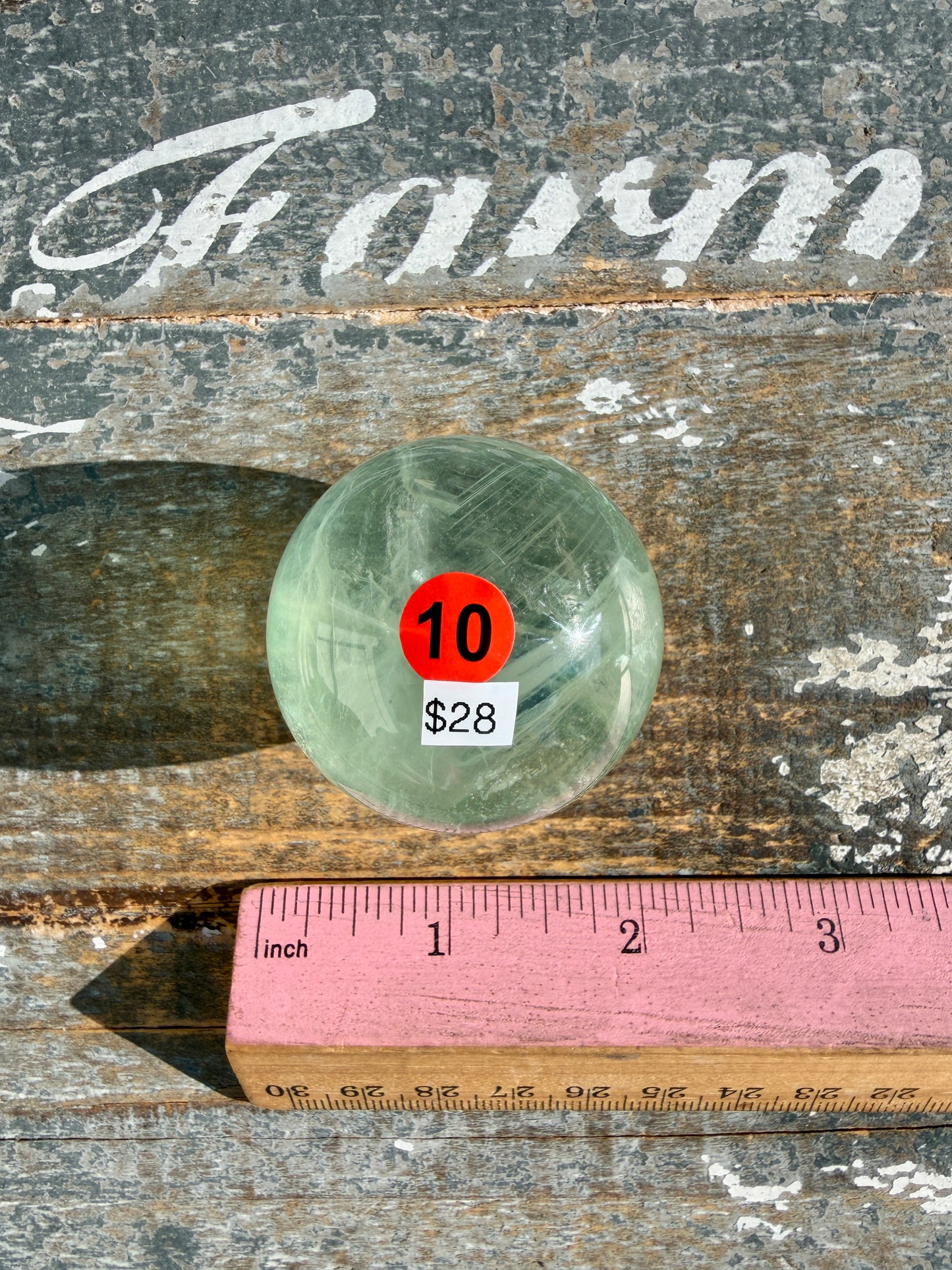 Gorgeous Stormy Water Fluorite Sphere | Opt 10