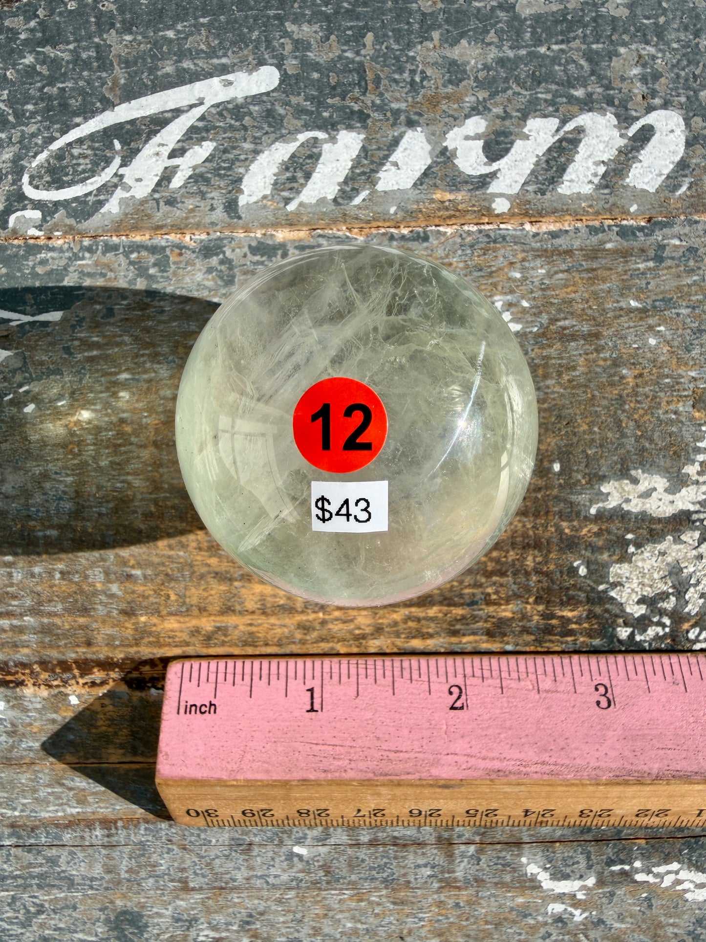 Gorgeous Stormy Water Fluorite Sphere | Opt 12