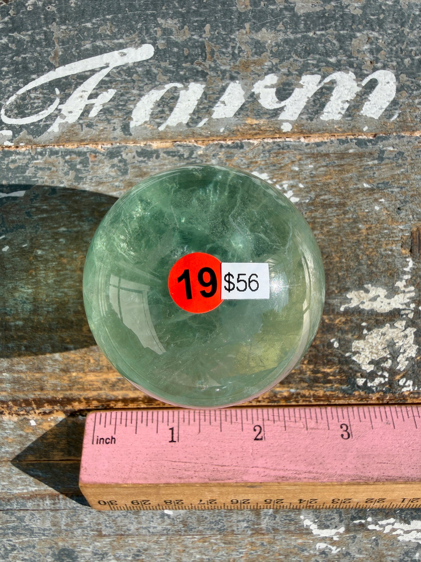 Gorgeous Stormy Water Fluorite Sphere | Opt 19