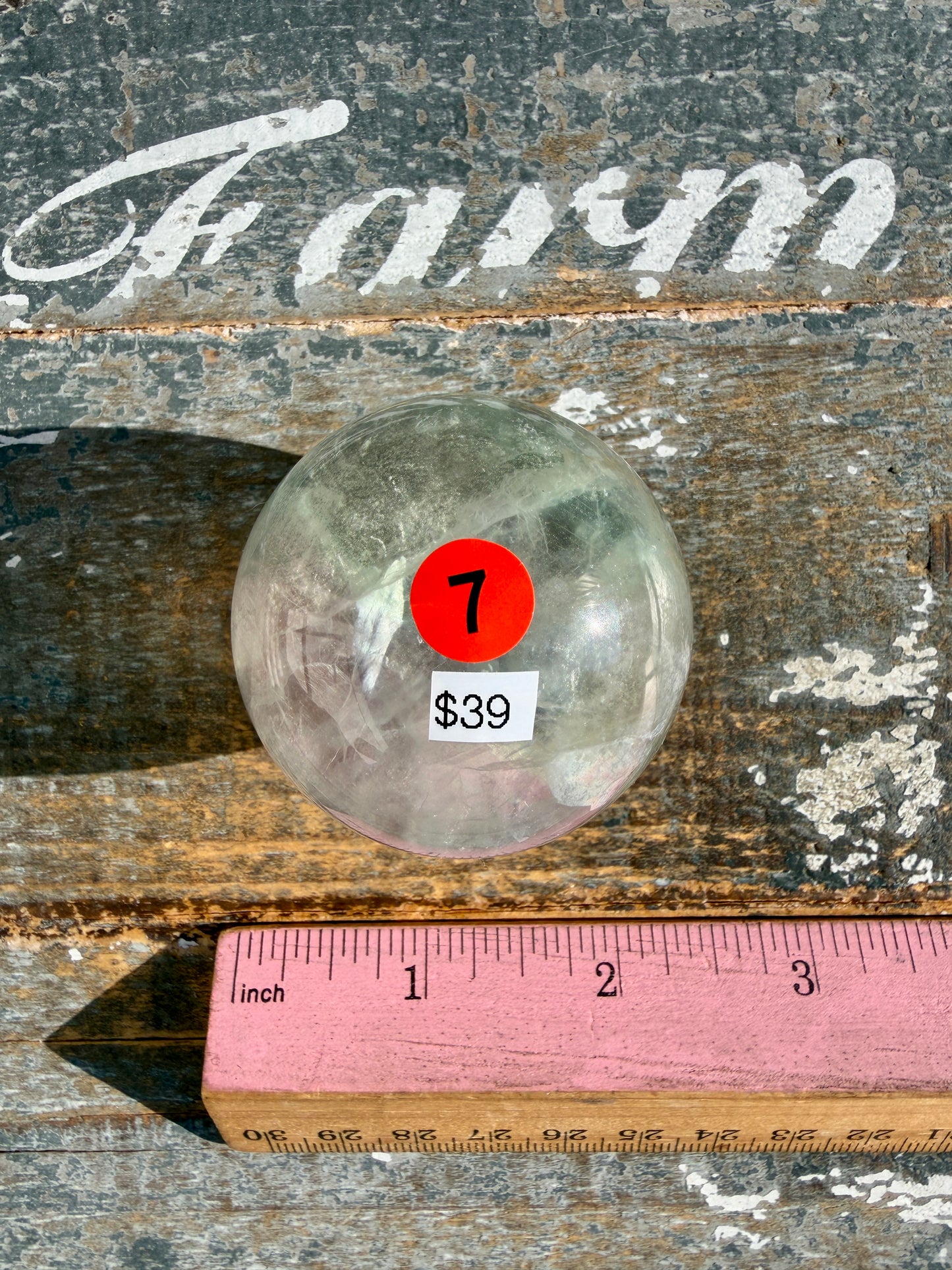 Gorgeous Stormy Water Fluorite Sphere | Opt 7
