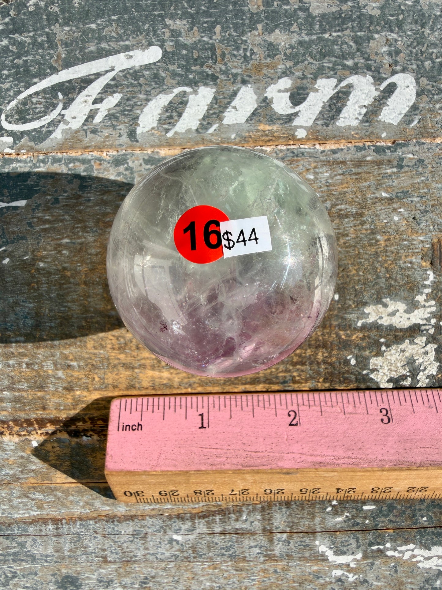 Gorgeous Stormy Water Fluorite Sphere | Opt 16