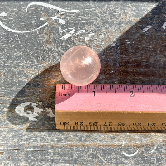 Gorgeous High Grade Rose Quartz Included (Snow Quartz) Mini Sphere from Brazil | Opt K