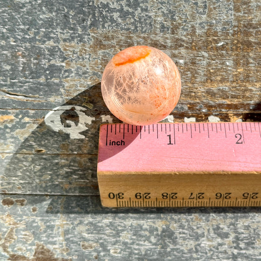 Gorgeous High Grade Rose Quartz Included (Snow Quartz) Mini Sphere from Brazil | Opt C