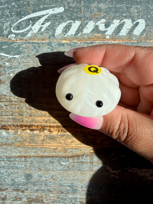 Adorable White Onyx Dumpling in Steamer | Opt Q