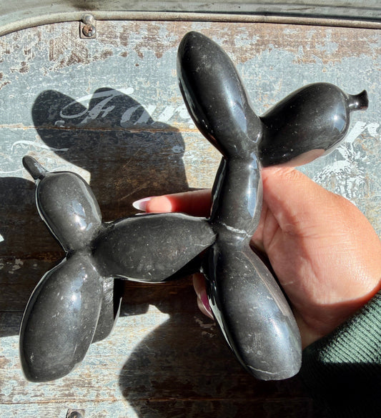 Black Marble Balloon Dog | Opt 2