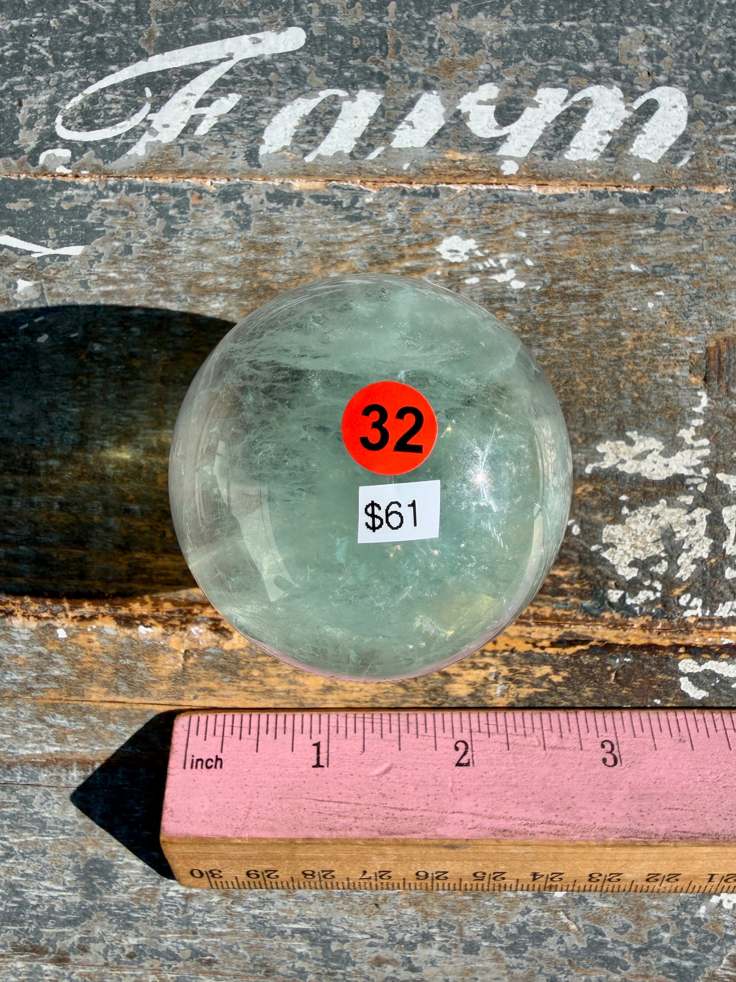 Gorgeous Stormy Water Fluorite Sphere | Opt 32