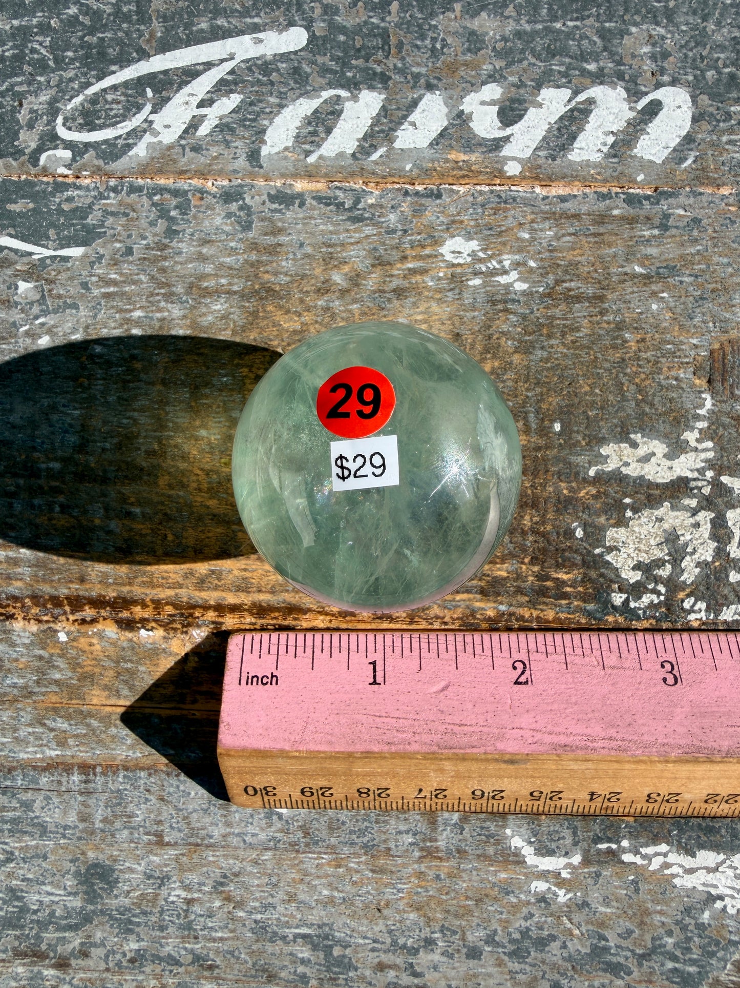 Gorgeous Stormy Water Fluorite Sphere | Opt 29