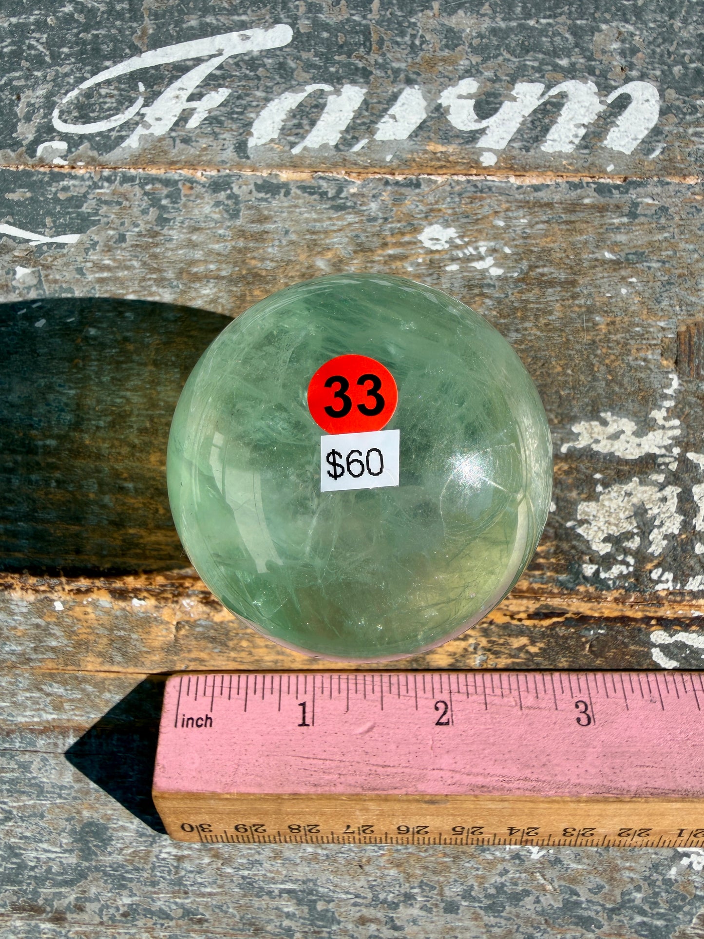 Gorgeous Stormy Water Fluorite Sphere | Opt 33
