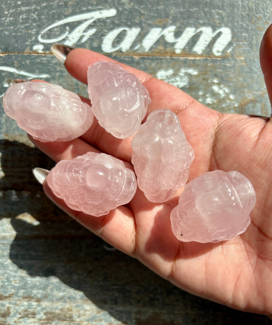 One (1) Rose Quartz Pocket Money Toad | Intuitively chosen