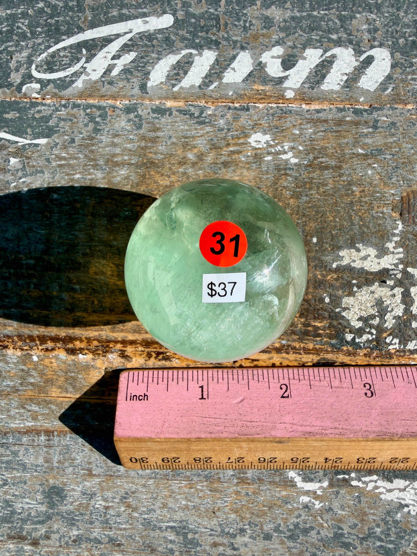 Gorgeous Stormy Water Fluorite Sphere | Opt 31