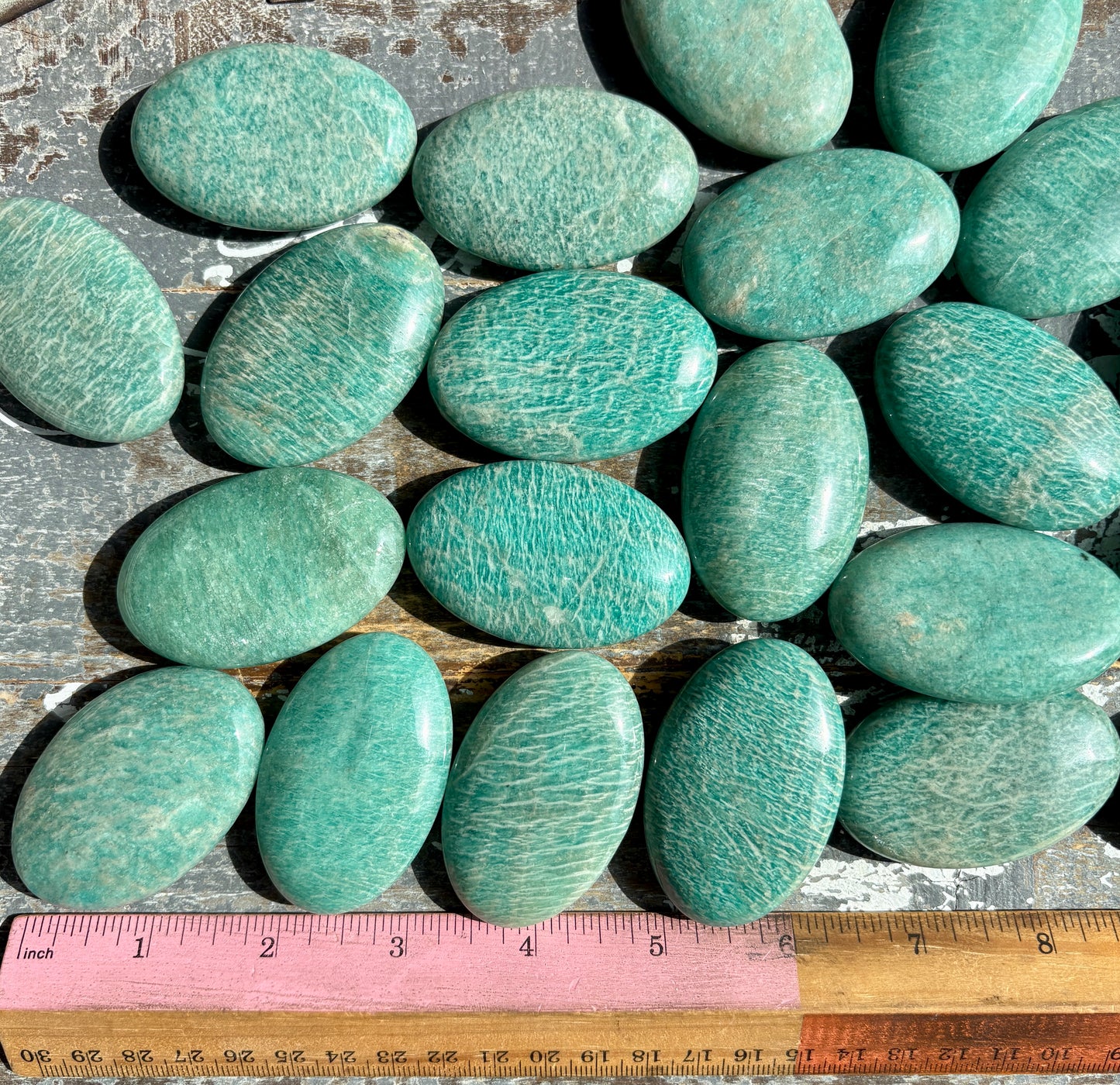 1 (One) Gorgeous Green Amazonite Palm Stone