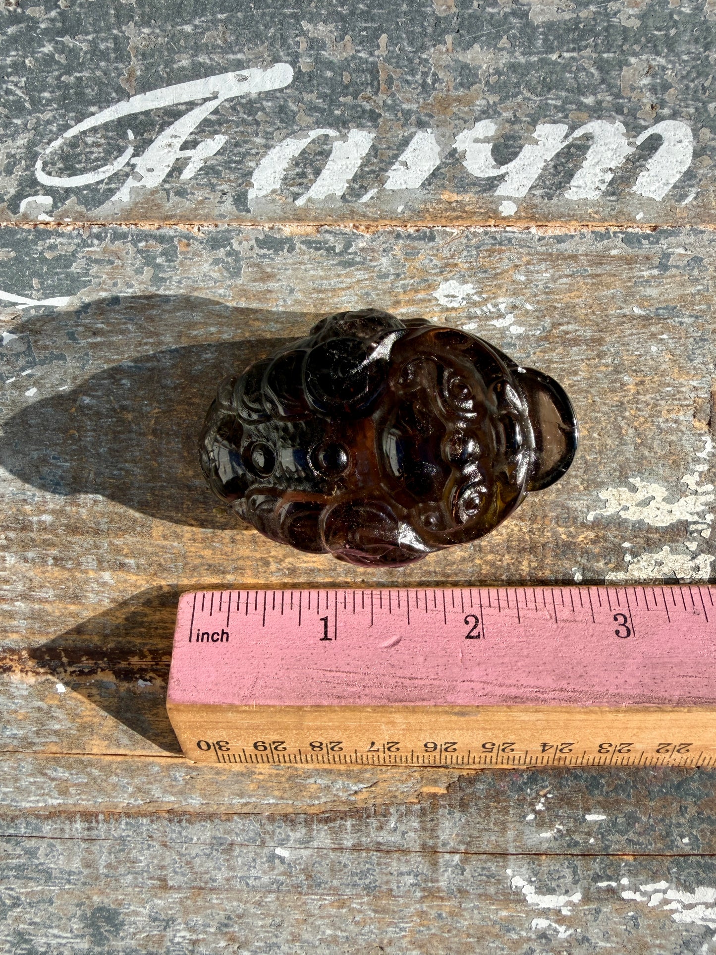 Gorgeous Dark Smokey Quartz Money Toad | Opt V