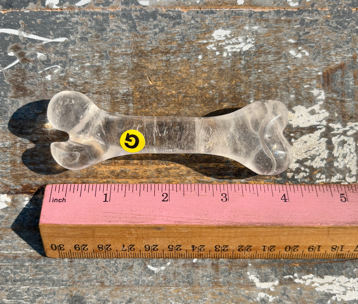 Clear Quartz Bone | Hand Carved | Opt G