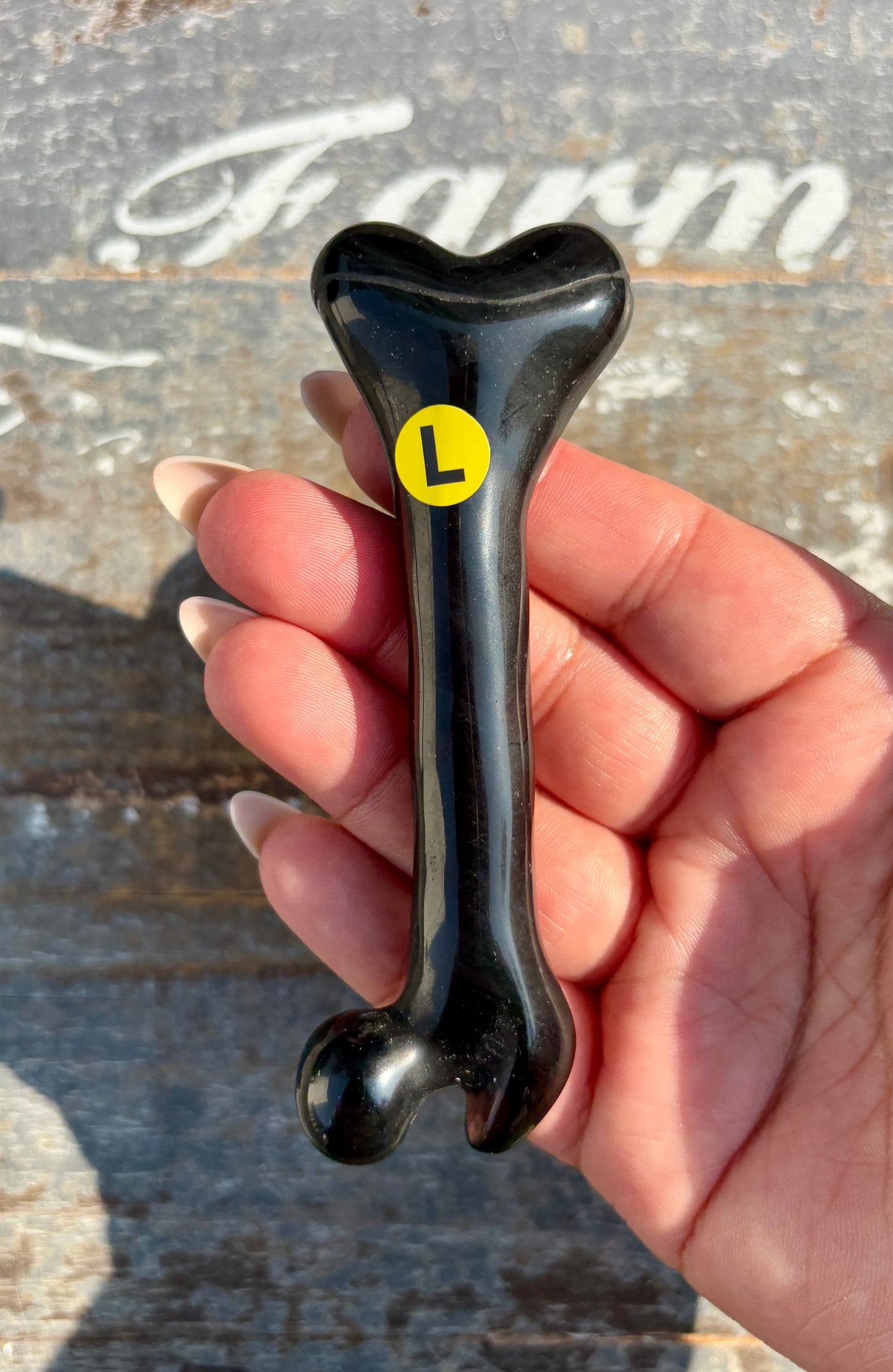Ice Obsidian Bone | Hand Carved | Opt L