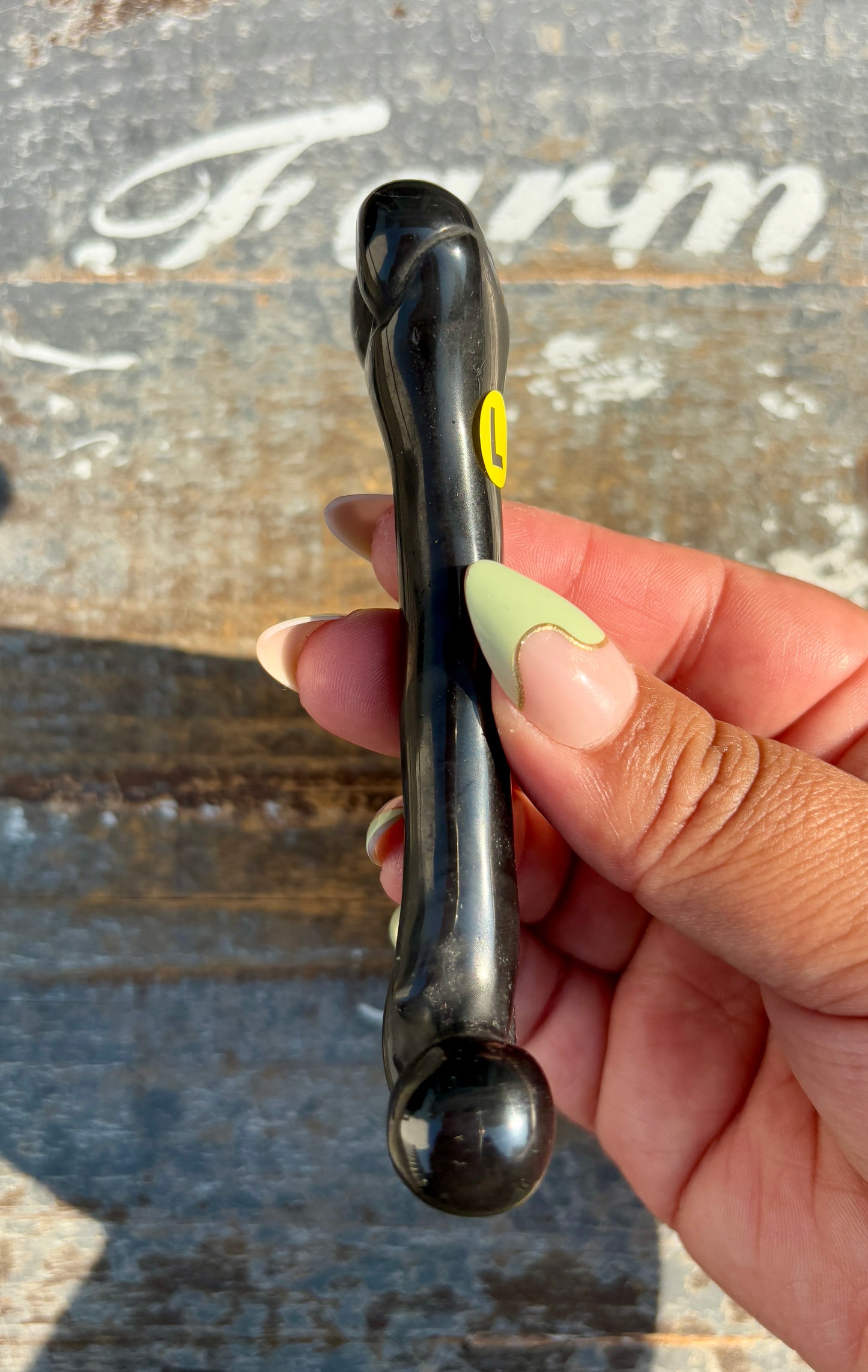 Ice Obsidian Bone | Hand Carved | Opt L