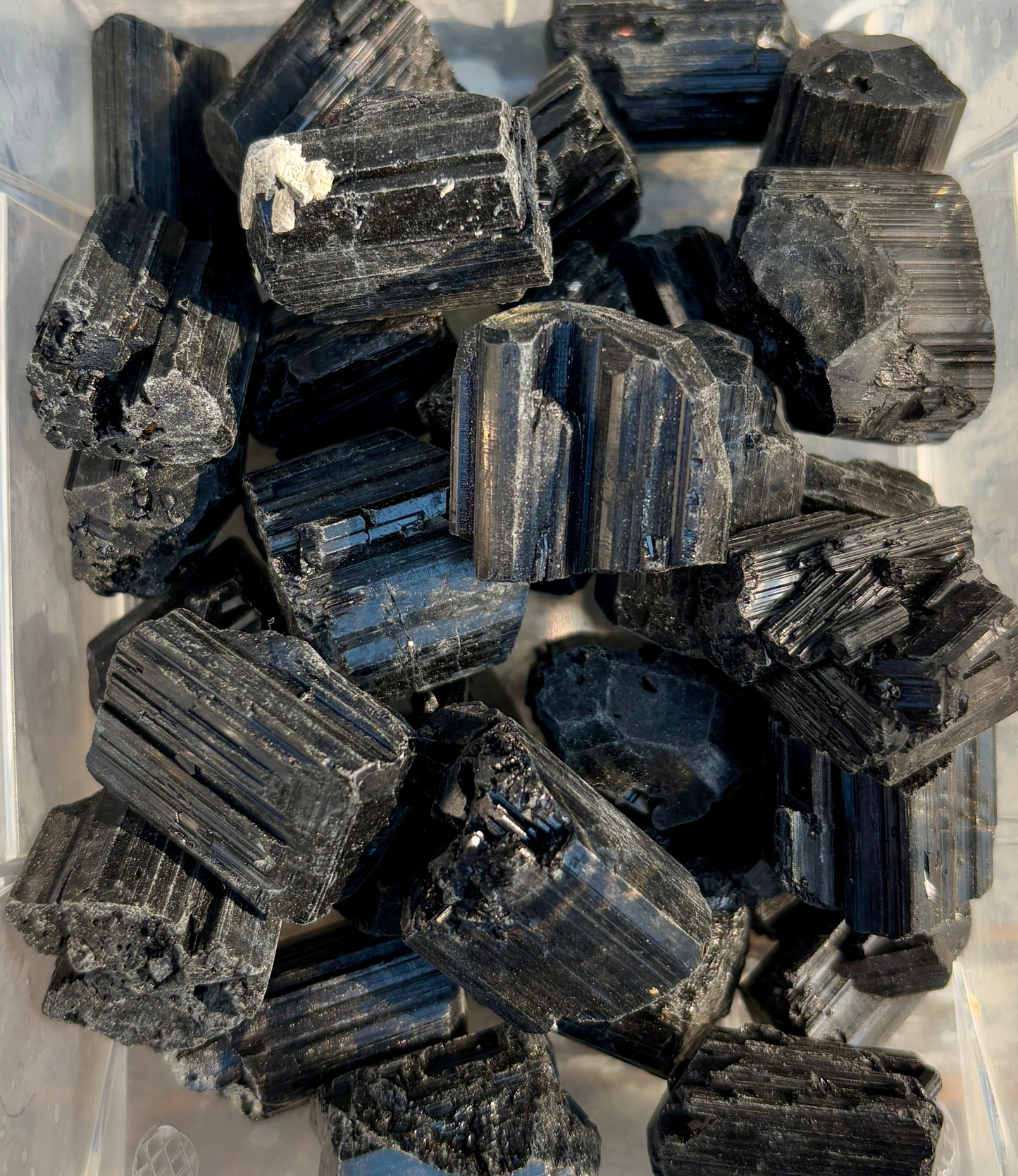 One (1) Small Black Tourmaline Raw Chunk