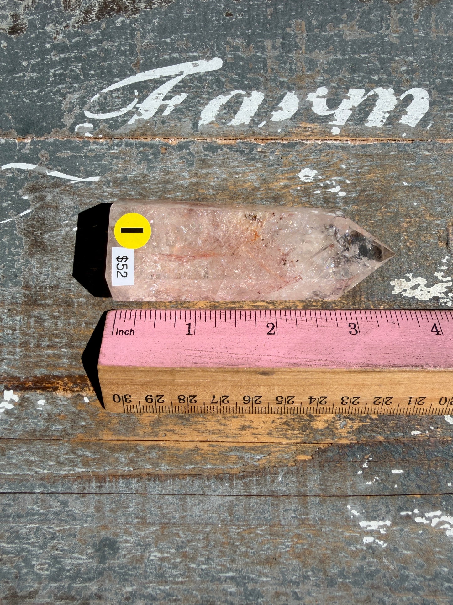 Clear Fire Quartz Tower (Subtle Pink Hue) | Opt I