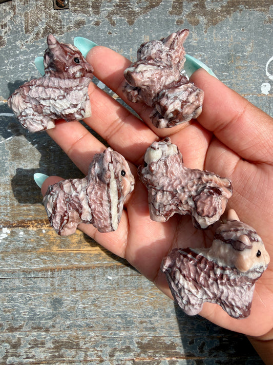 One (1) Desert Plain Jasper Mini Highland Cow | Intuitively Chosen