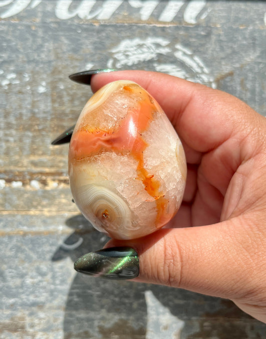 Gorgeous High Quality Carnelian Egg from Brazil