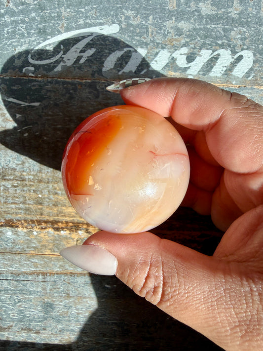 Gorgeous Carnelian/Orca Agate Sphere | Opt 41