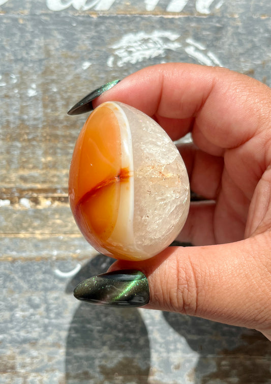 Gorgeous High Quality Carnelian Egg from Brazil