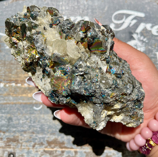 Gorgeous Natural Rainbow Pyrite *RARE Collectors Piece