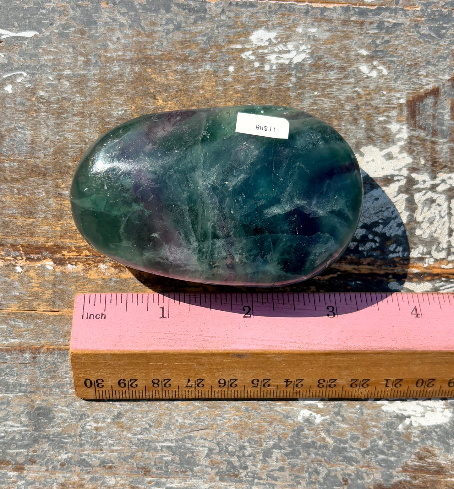 Gorgeous High Grade Rainbow Fluorite Palm Stone | Opt I