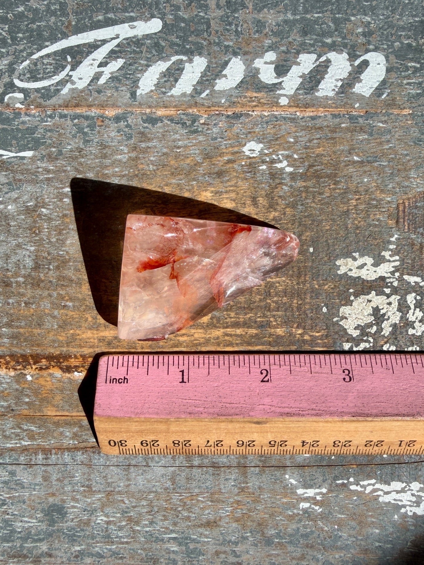 Gorgeous Fire Quartz Freeform Half Polish | Opt 30
