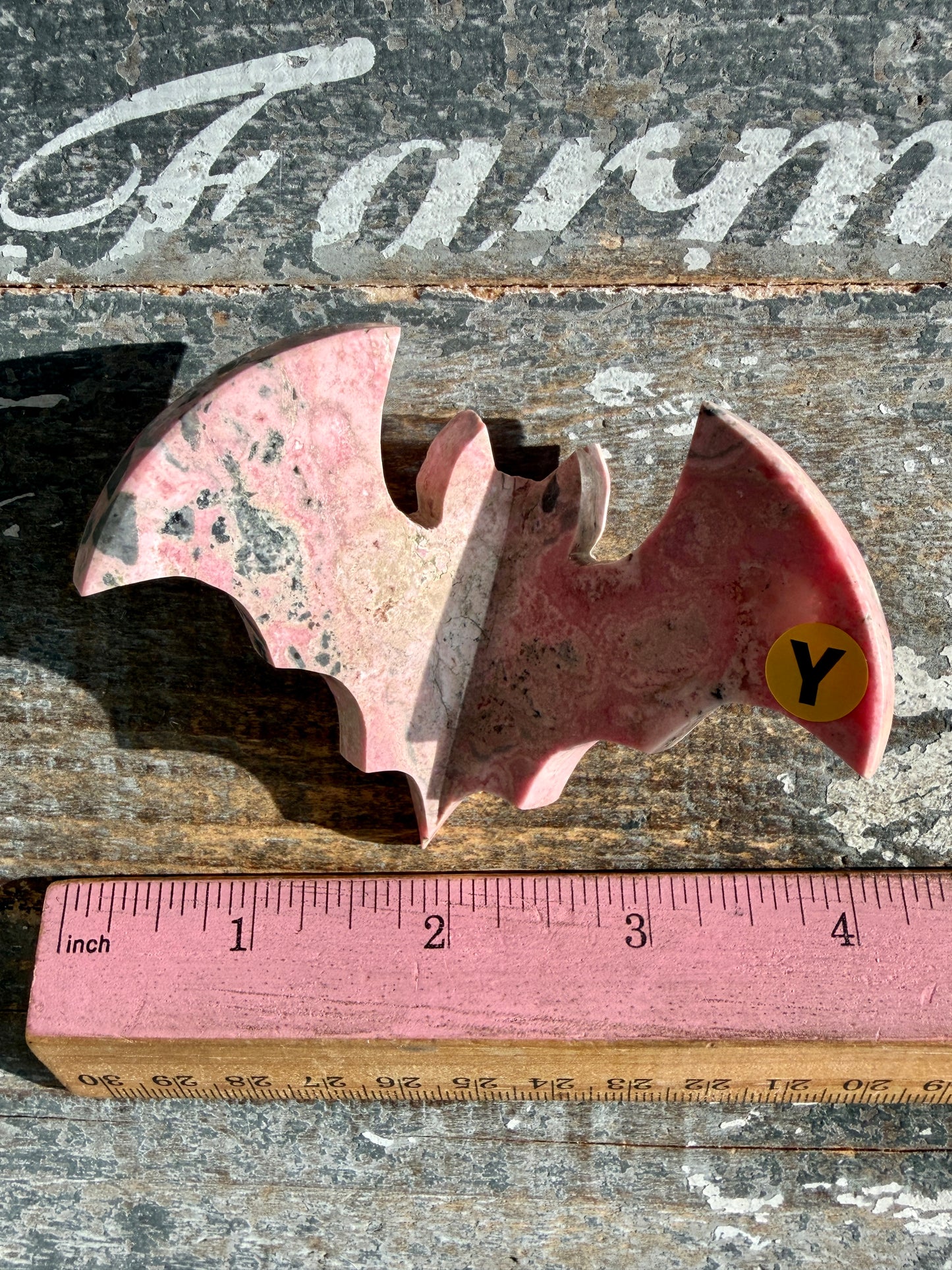 Spooky Pink Rhodonite Bat | Peru | Opt Y