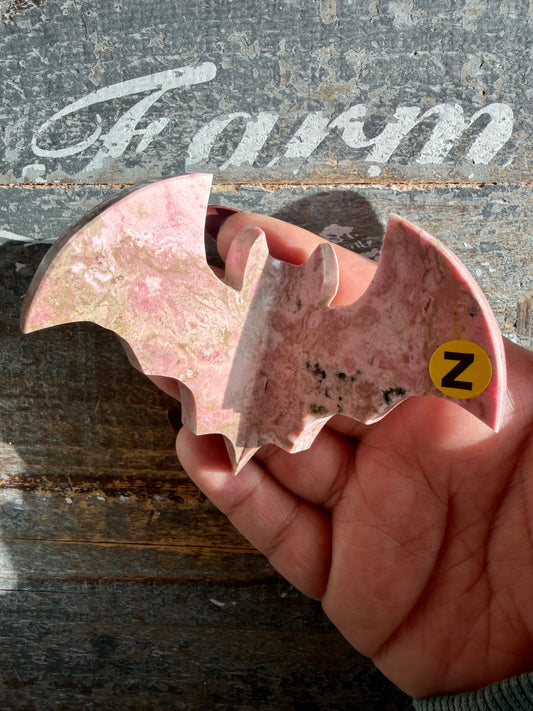 Spooky Pink Rhodonite Bat | Peru | Opt Z