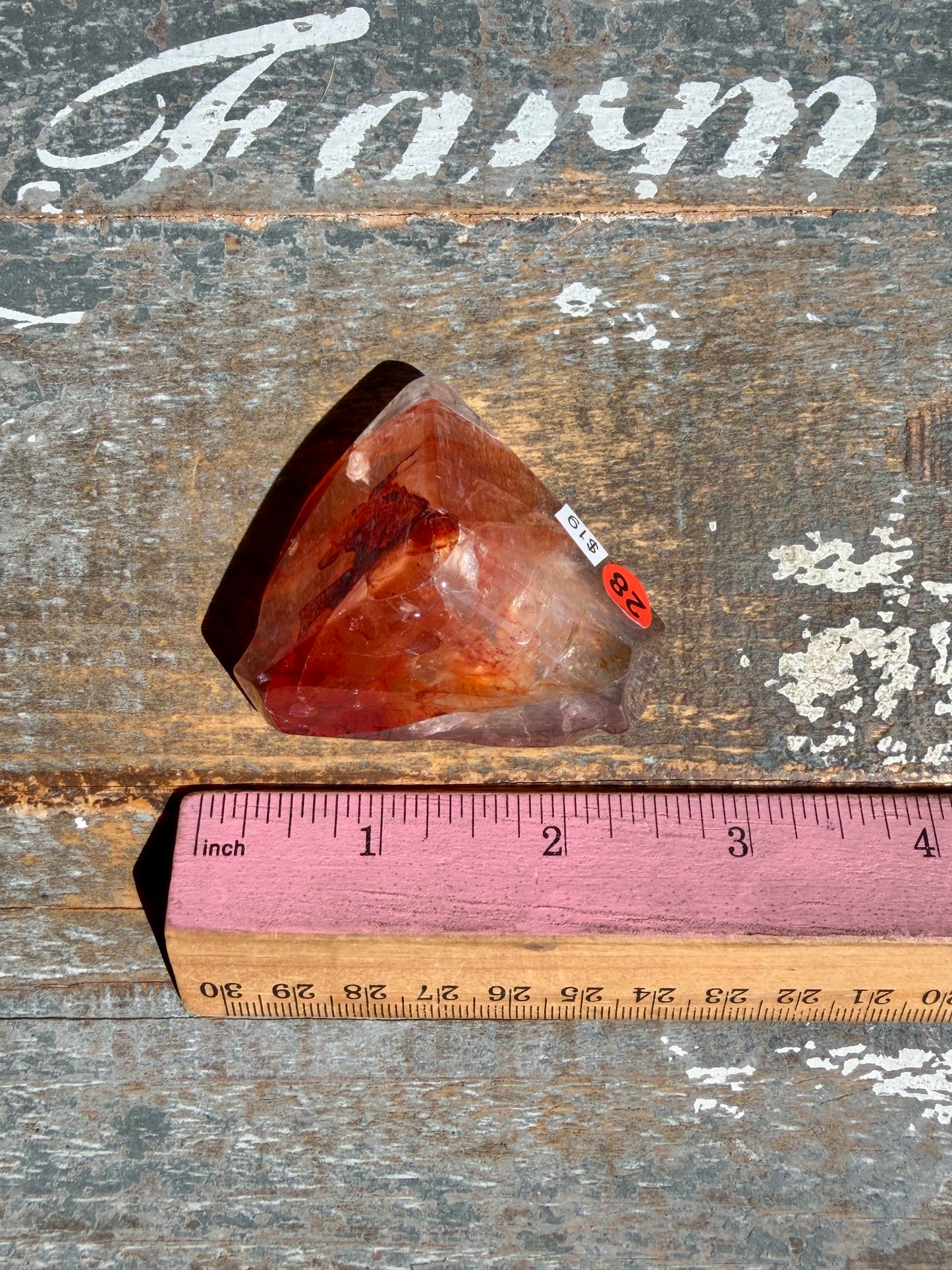 Gorgeous Fire Quartz Freeform Half Polish | Opt 28