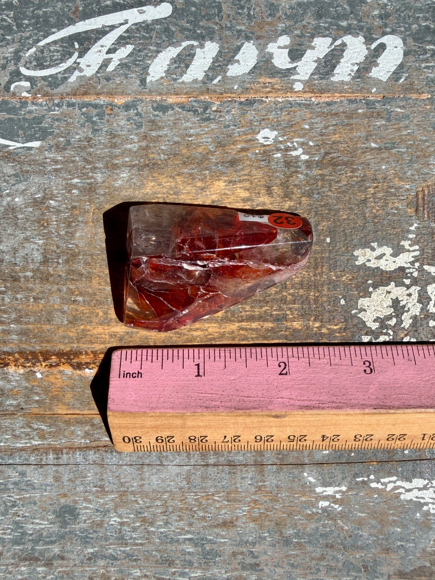 Gorgeous Fire Quartz Freeform Half Polish | Opt 32