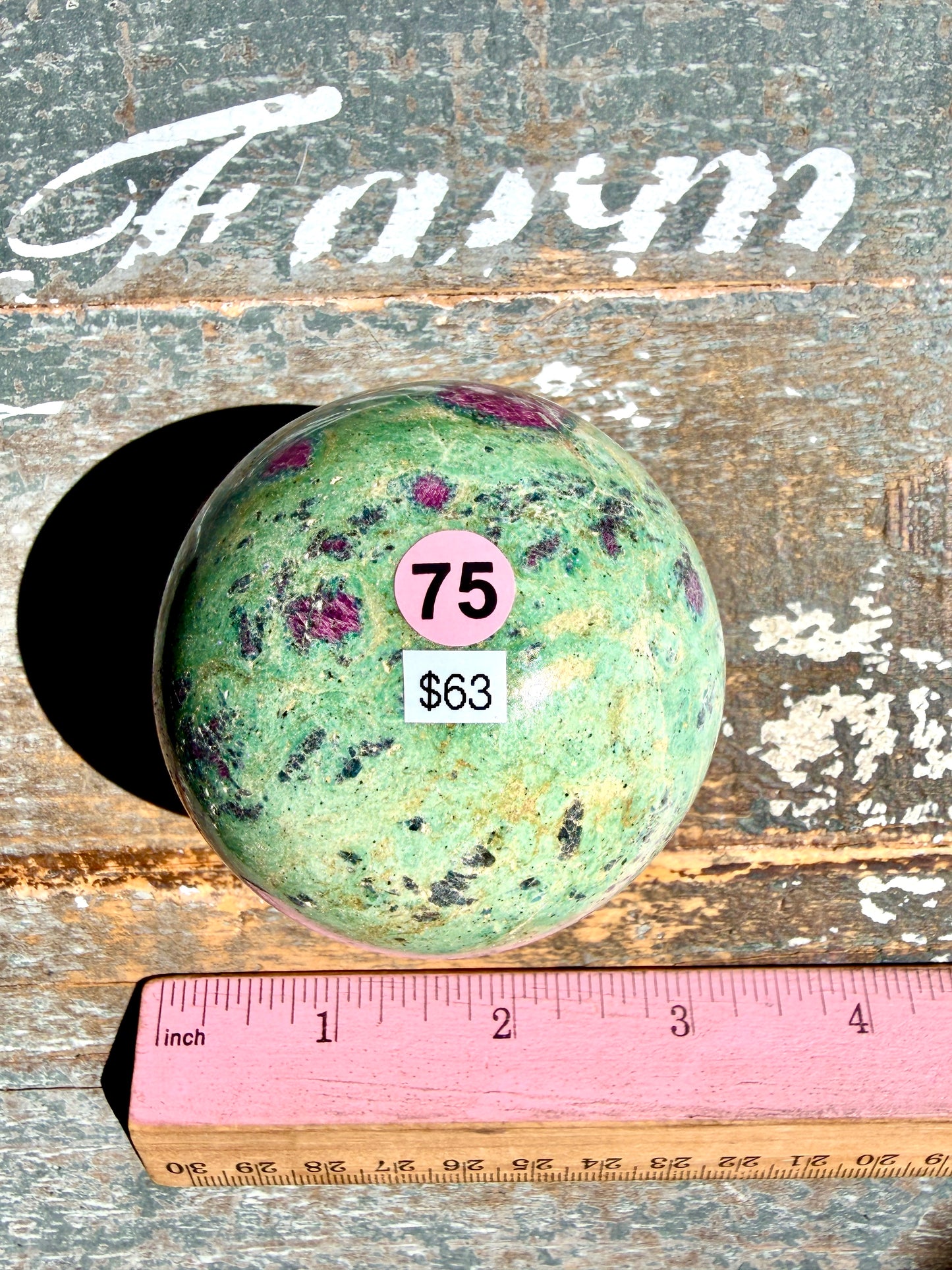 Gorgeous Ruby in Fuchsite Sphere | India | Opt 75