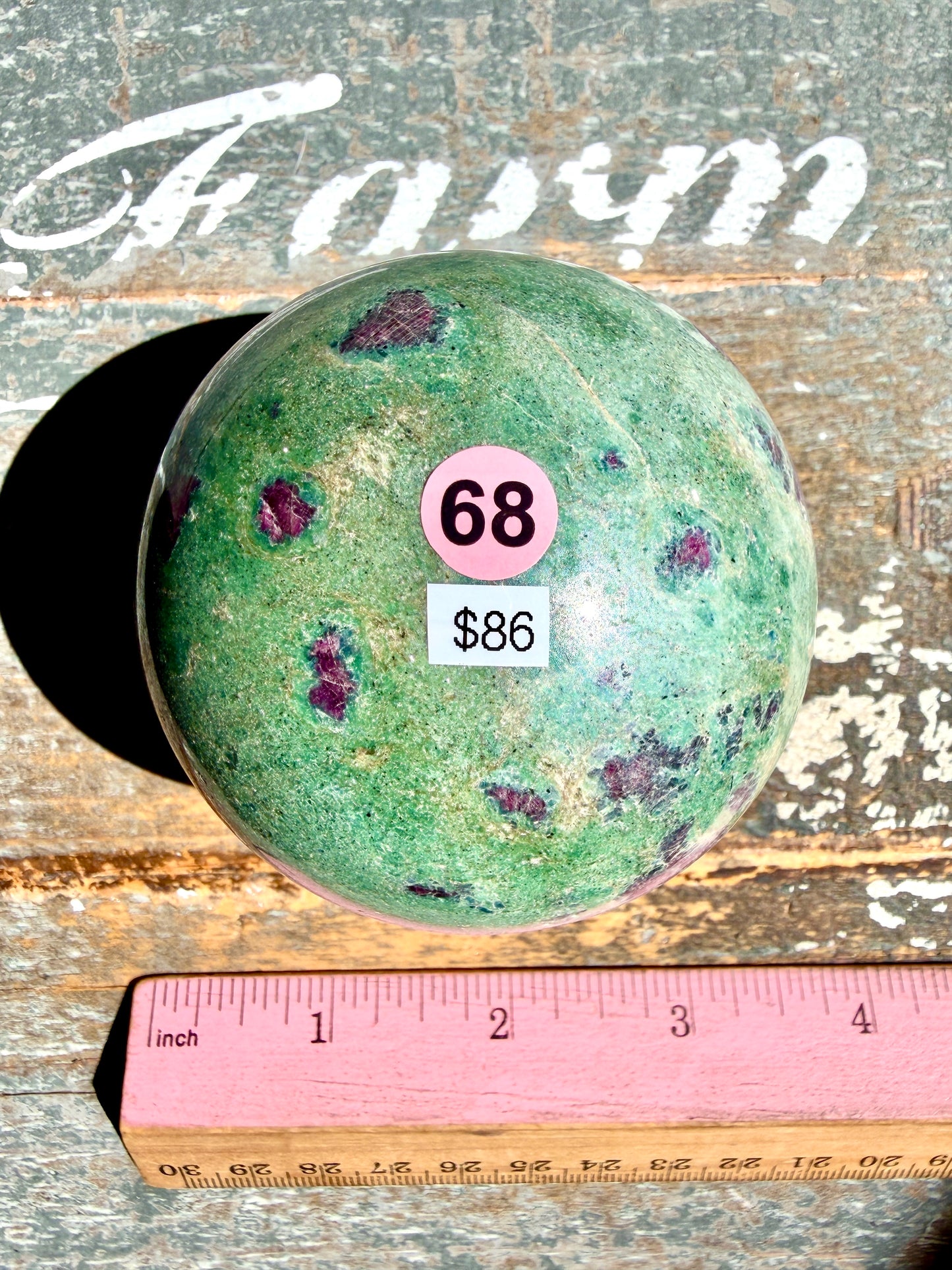 Gorgeous Ruby in Fuchsite Sphere | India | Opt 68