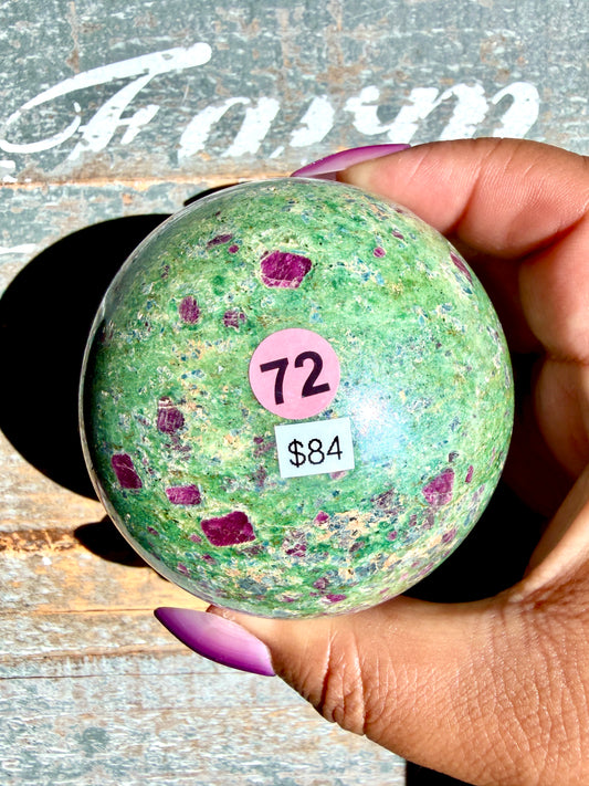 Gorgeous Ruby in Fuchsite Sphere | India | Opt 72