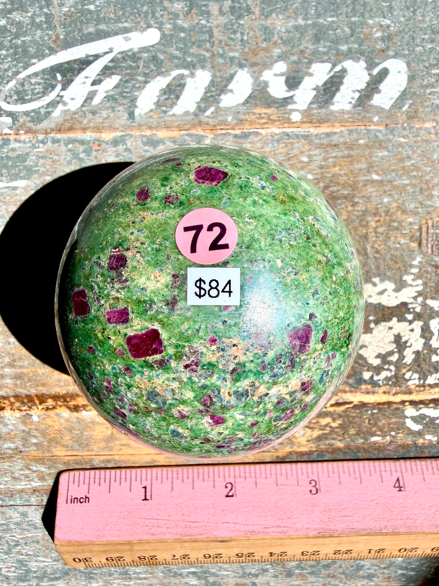 Gorgeous Ruby in Fuchsite Sphere | India | Opt 72