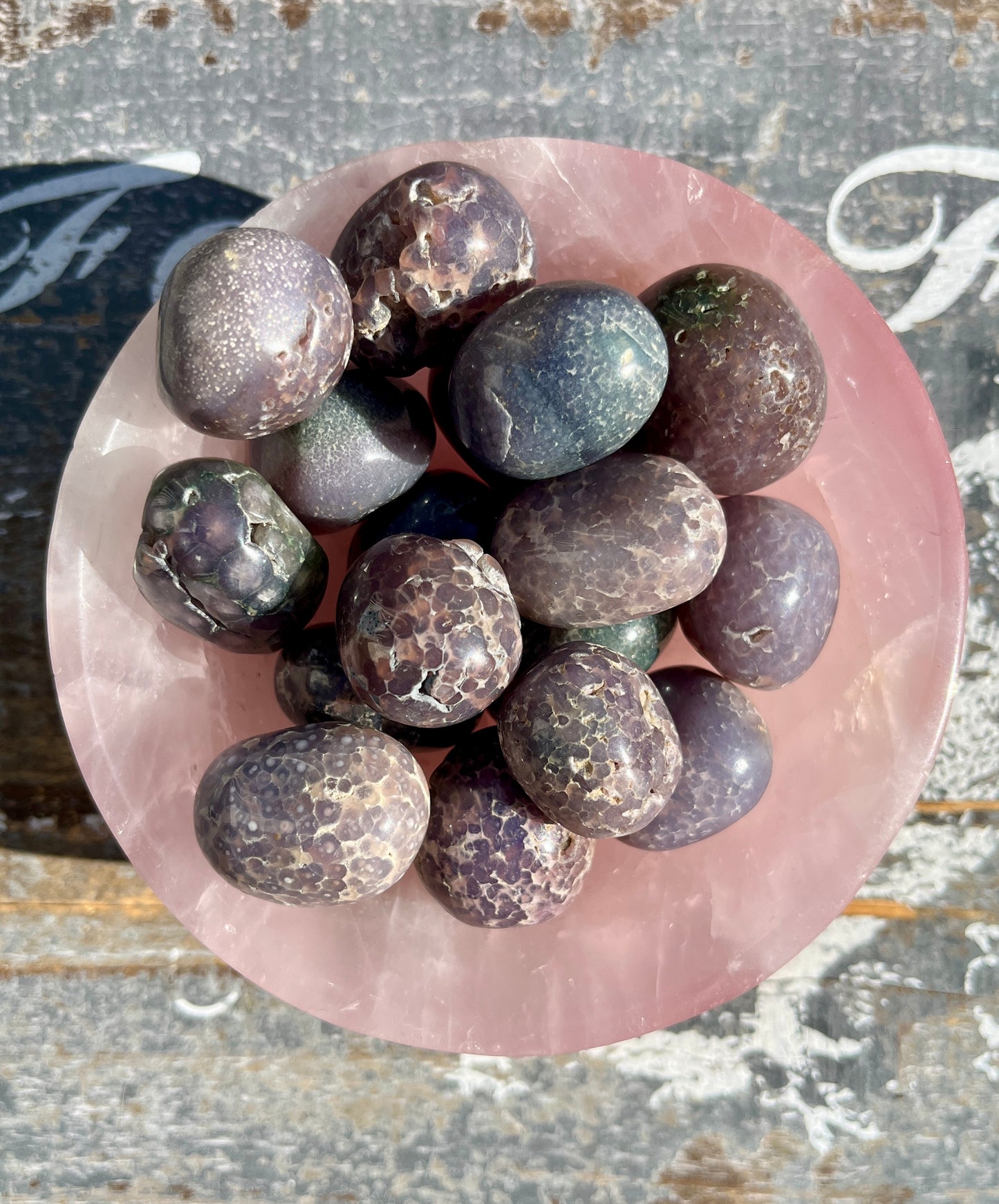 One (1) Gorgeous Grape Agate (chalcedony) Tumble, intuitively chosen