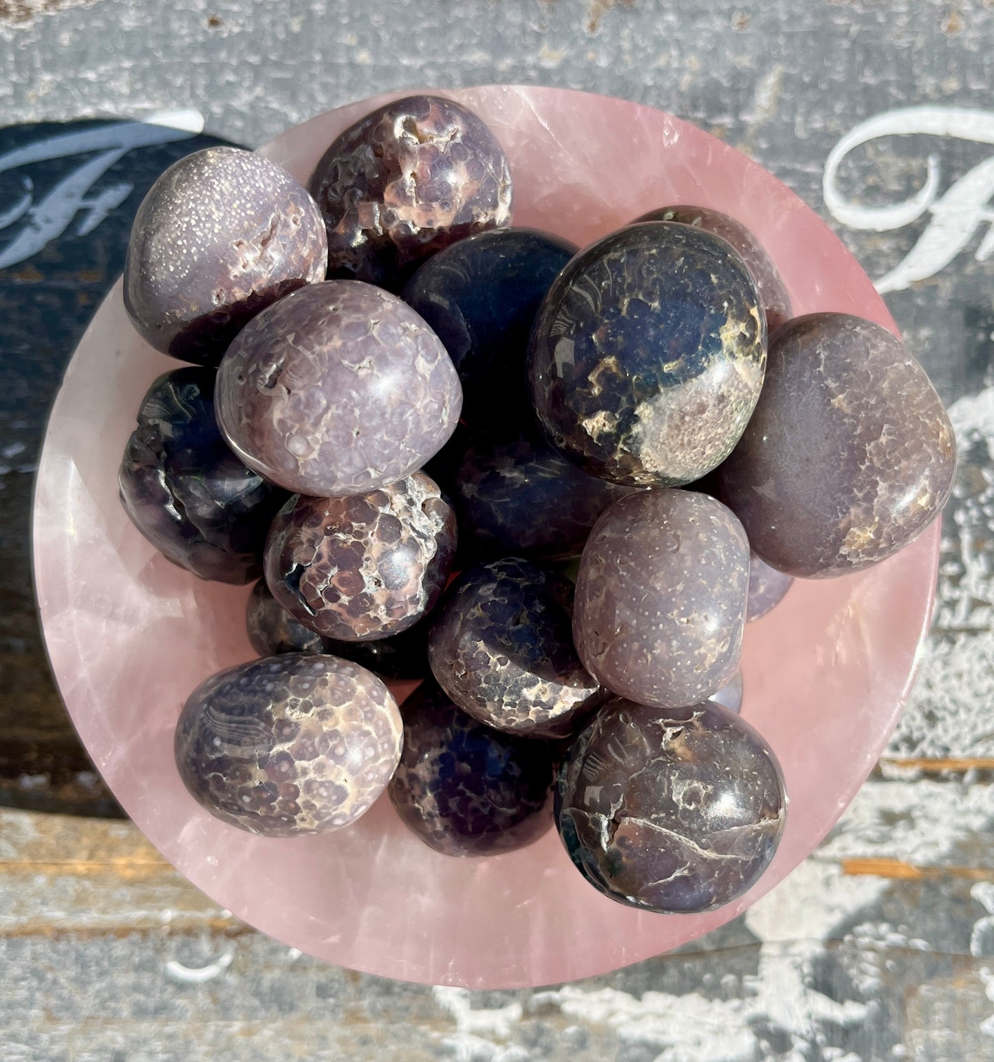 One (1) Gorgeous Grape Agate (chalcedony) Tumble, intuitively chosen