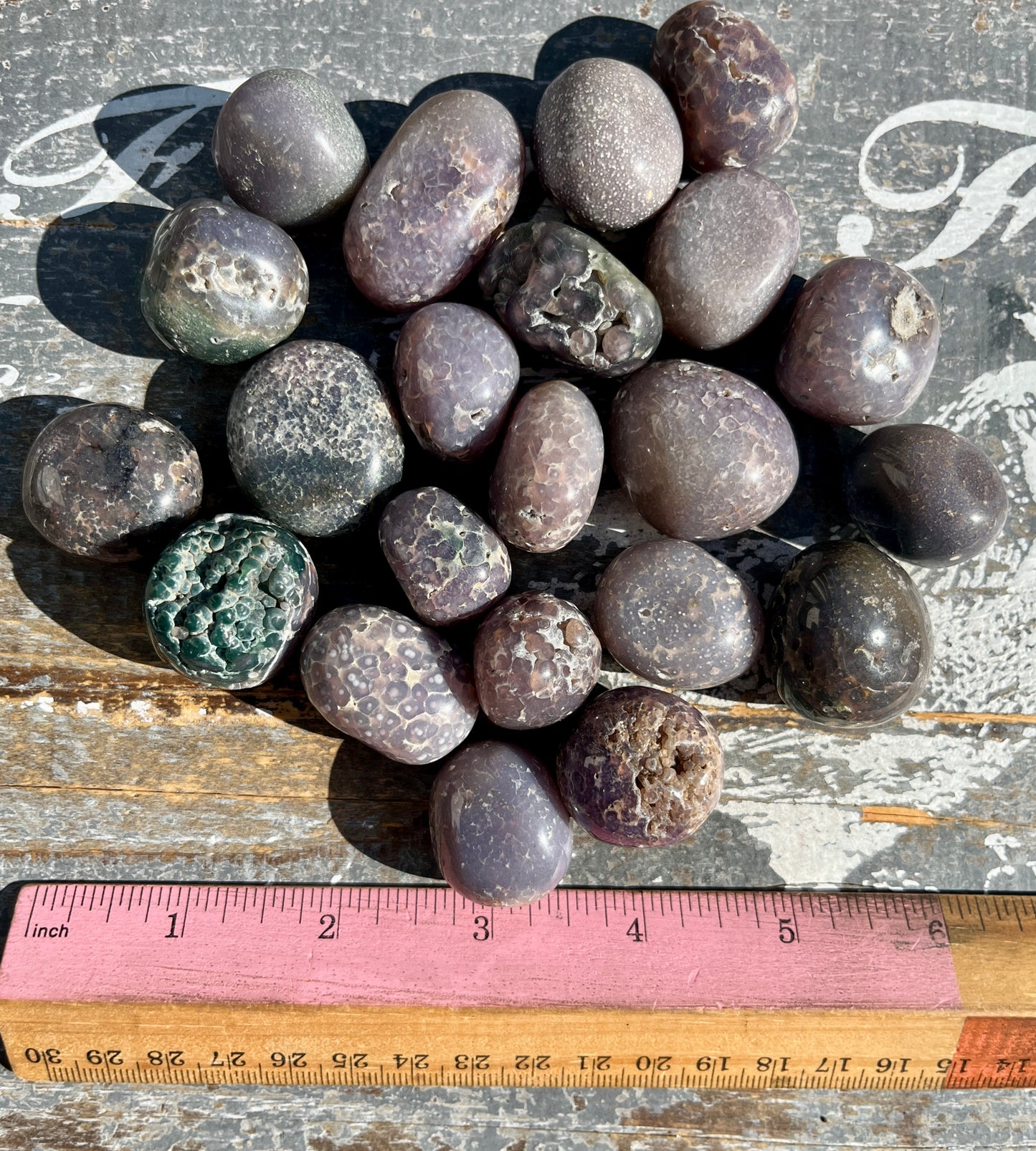 One (1) Gorgeous Grape Agate (chalcedony) Tumble, intuitively chosen