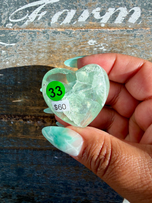 Gorgeous Durango Fluorite Heart | Mexico | Opt 33