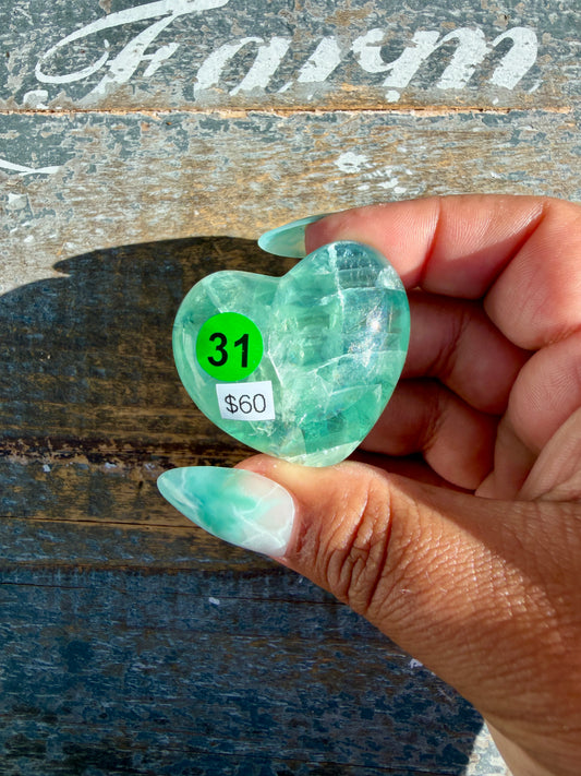 Gorgeous Durango Fluorite Heart | Mexico | Opt 31