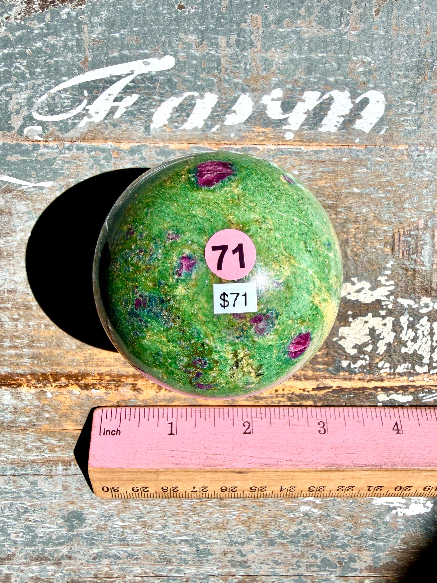 Gorgeous Ruby in Fuchsite Sphere | India | Opt 71