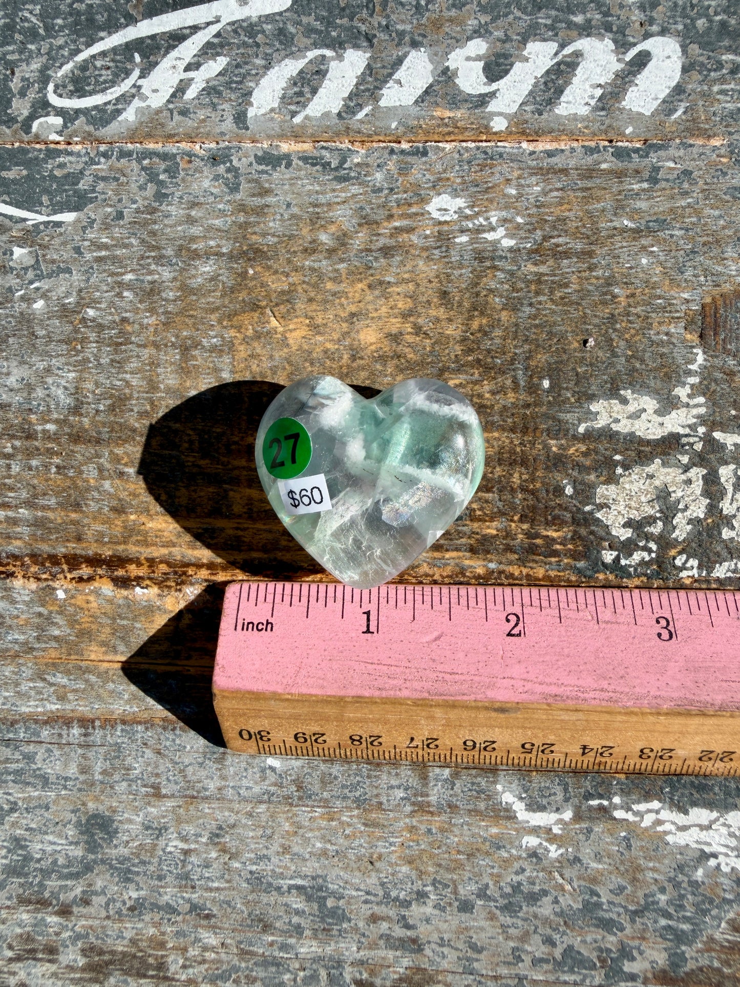 Gorgeous Durango Fluorite Heart | Mexico | Opt 27