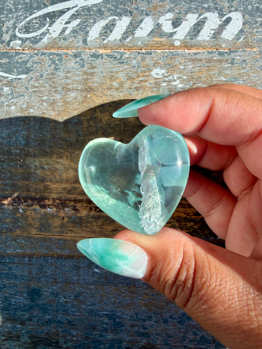 Gorgeous Durango Fluorite Heart | Mexico | Opt 28